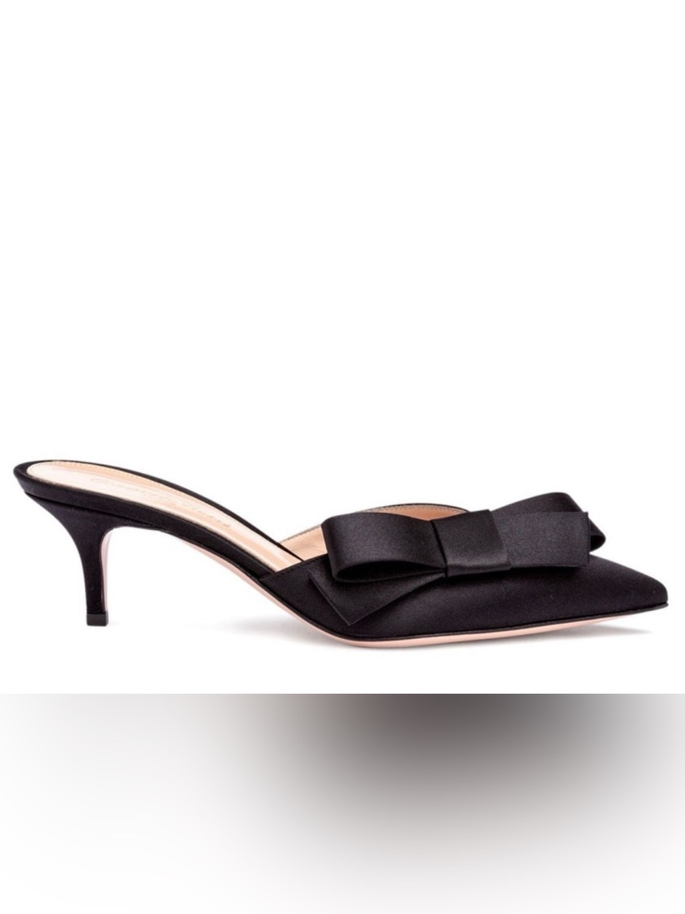 GIANVITO ROSSI Kyoto 55 black satin mules